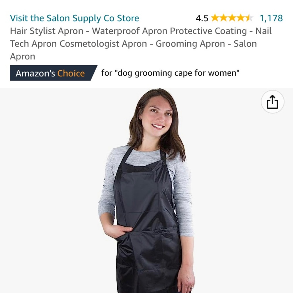 Hair Stylist Apron Waterproof Apron Protective Coating Nail Tech Cosmetologist